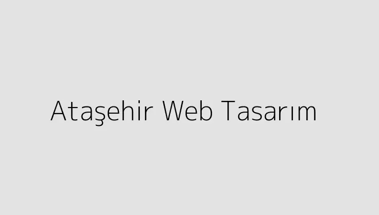Ataşehir Web Tasarım