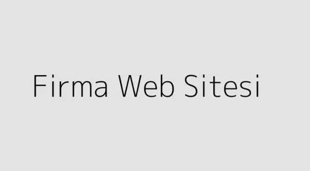 Firma Web Sitesi