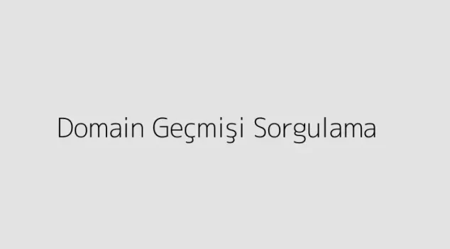 Domain Geçmişi Sorgulama