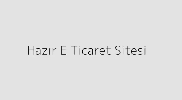 Hazır E Ticaret Sitesi